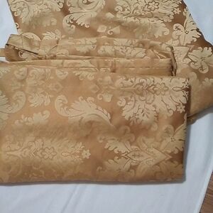 Croscill Home Damask Curtains Gold Color 2 Panels